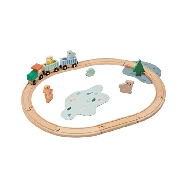 Leo Tren De Madera 59 Cm ONE TWO FUN ALCAMPO - 1 ud - Imagen del producto en Findit