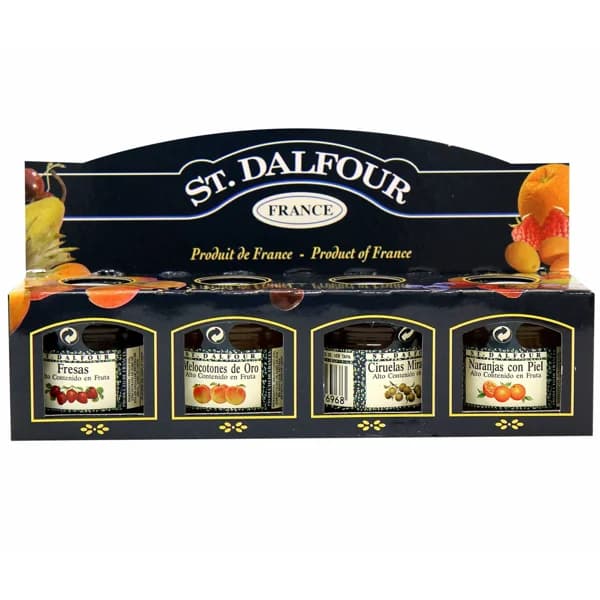 ST.DALFOUR Mermeladas variadas (fresa, melocotón, ciruela y naranja) ST.DALFOUR 4 uds. 28 g. - 0.11 kg - Imagen del producto en Findit