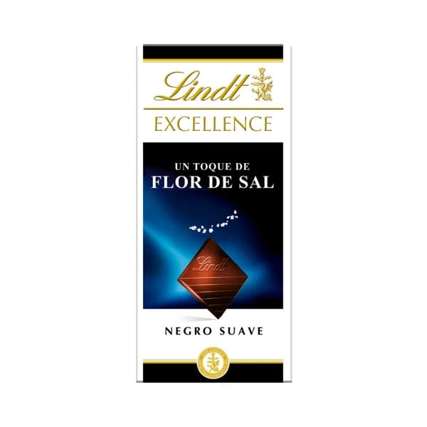 LINDT Excellence Chocolate negro con toque de sal marina 100 g. - 0.1 kg - Imagen del producto en Findit