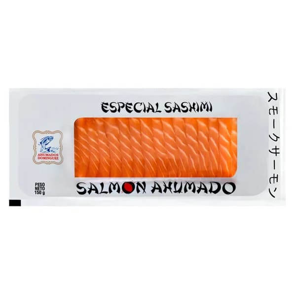 AHUMADOS DOMINGUEZ Salmón ahumado corte sashimi 150 gr. - 0.15 kg - Imagen del producto en Findit