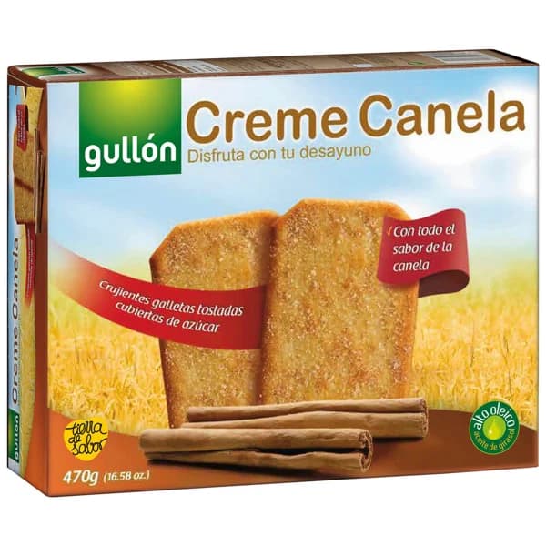 GULLÓN Creme Canela Galletas tostadas con canela 470 g. - 0.47 kg - Imagen del producto en Findit