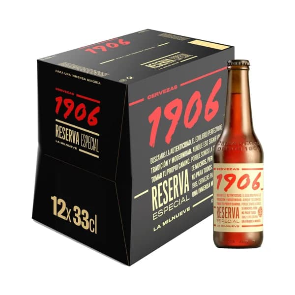 1906 Cervezas Reserva Especial pack de 12 botellines de 33 cl. - 3.96 l - Imagen del producto en Findit