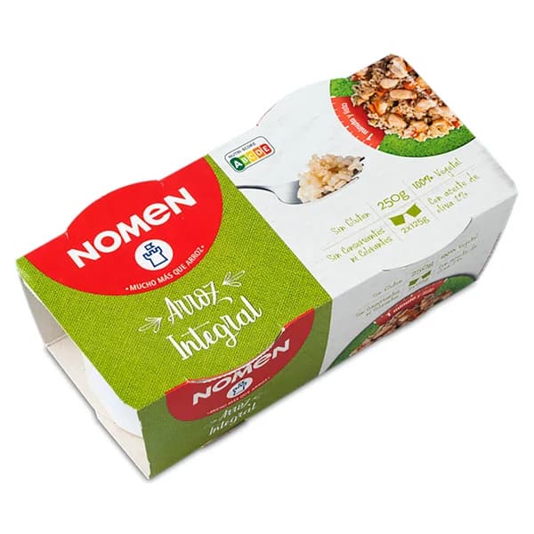 NOMEN Arroz integral, vasitos pack 2 x 125 g. - 0.25 kg - Imagen del producto en Findit