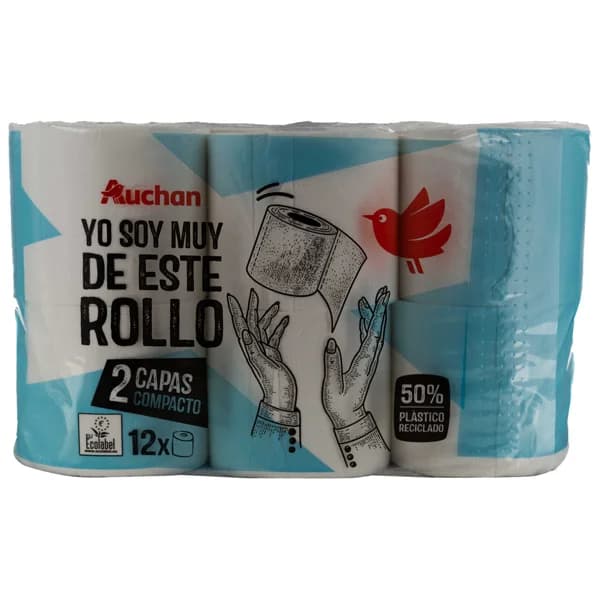 PRODUCTO ALCAMPO Papel higiénico compacto de doble capa con certificado Ecolabel 12 uds. - 1 ud - Imagen del producto en Findit