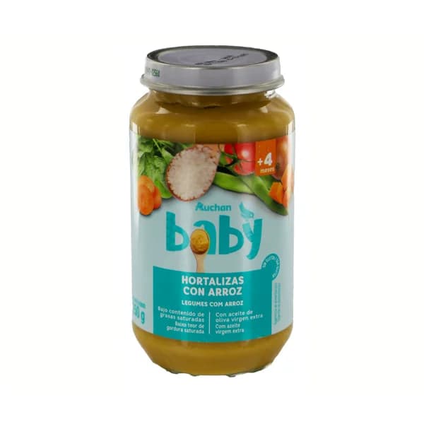 PRODUCTO ALCAMPO Baby Tarrito de hortalizas variadas y arroz, a partir de 4 meses. - 0.25 kg - Imagen del producto en Findit