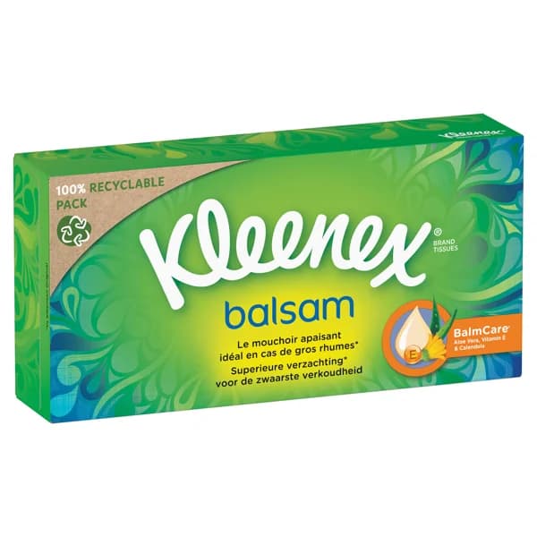 KLEENEX Tissues de celulosa faciales KLEENEX Balsam paquete de 72 uds. - 1 ud - Imagen del producto en Findit