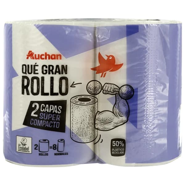 PRODUCTO ALCAMPO Papel de cocina supercompacto de doble capa y con certificado Ecolabel 2 uds. - 1 ud - Imagen del producto en Findit