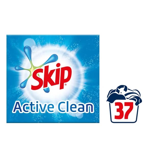 SKIP Active Clean Detergente en polvo para lavadora con aceleradores de lavado 37 lav. - 1 ud - Imagen del producto en Findit