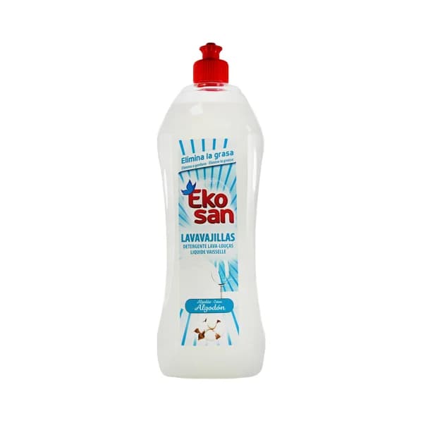 EKOSAN Detergente lavavajillas dermo, algodón EKOSAN, botella de 800 ml. - 0.8 l - Imagen del producto en Findit