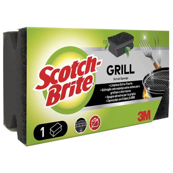 SCOTCH-BRITE Grill Estropajo de fibra con esponja, para una limipieza extra-fuerte. - 1 ud - Imagen del producto en Findit