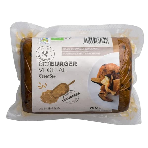 AHIMSA Burguer vegetal de cereales ecológico AHIMSA 750 g. - 0.75 kg - Imagen del producto en Findit