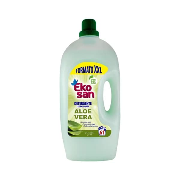 EKOSAN Detergente líquido para lavadora con aloe vera 61 lav. 4 l. - 1 ud - Imagen del producto en Findit