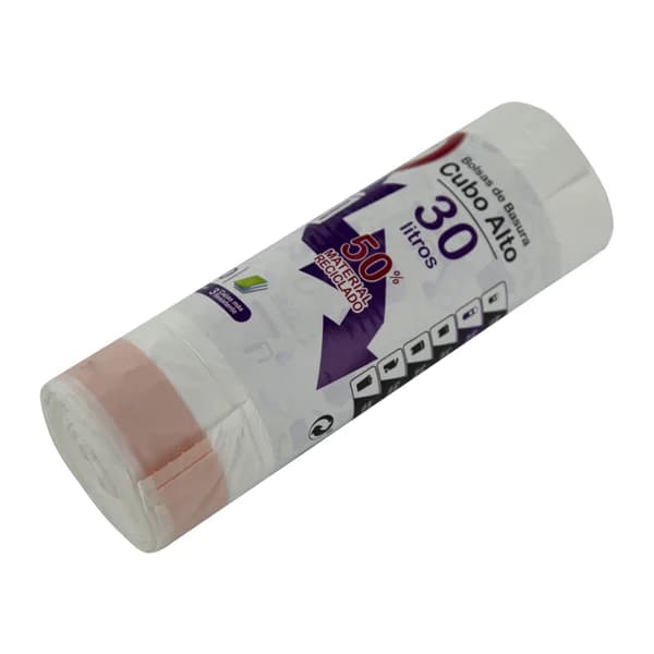 PRODUCTO ALCAMPO Bolsas de basura blanca con autocierre capacidad 30 litros 50 x 75 cm 20 uds. - 1 ud - Imagen del producto en Findit