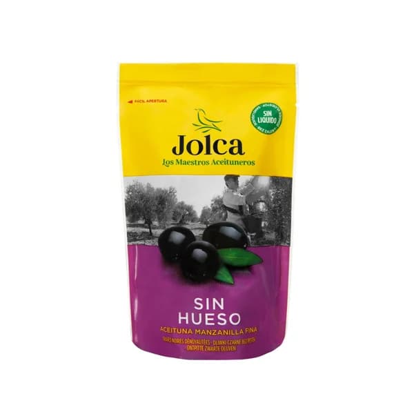 JOLCA Aceituna negra manzanilla sin hueso JOLCA, 75 g. - 0.08 kg - Imagen del producto en Findit