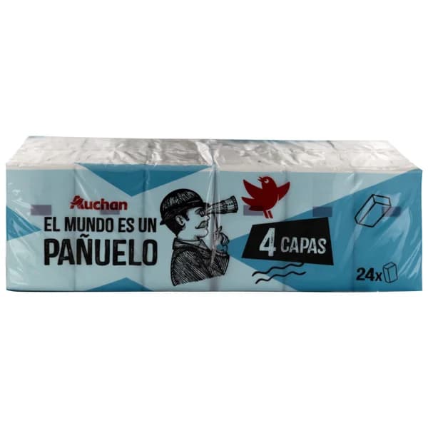 PRODUCTO ALCAMPO Pañuelos de celulosa (papel) de 4 capas 24 uds. - 1 ud - Imagen del producto en Findit