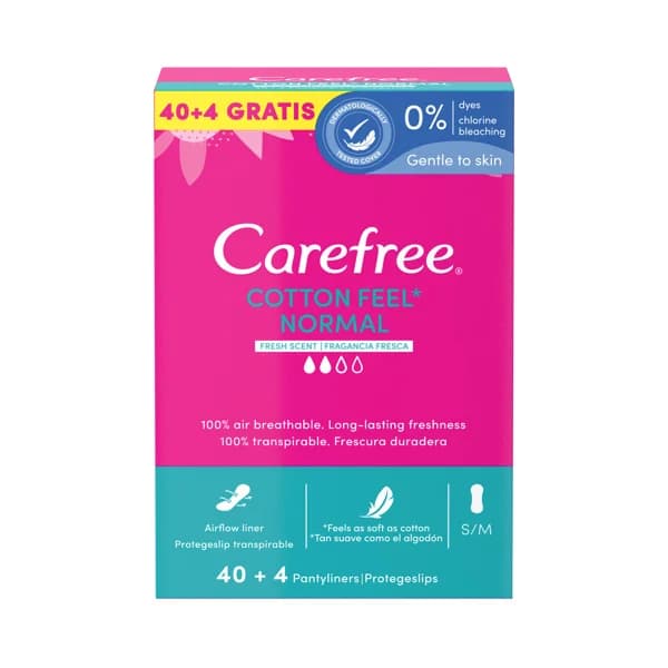 CAREFREE Protege slips transpirables con fragancia fresca CAREFREE Fresh 40 uds. - 1 ud - Imagen del producto en Findit