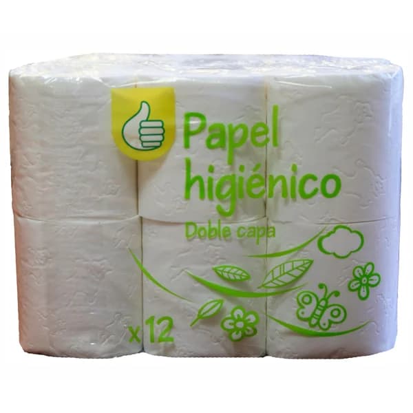 PRODUCTO ALCAMPO Papel higiénico de doble capa 12 rollos - 1 ud - Imagen del producto en Findit