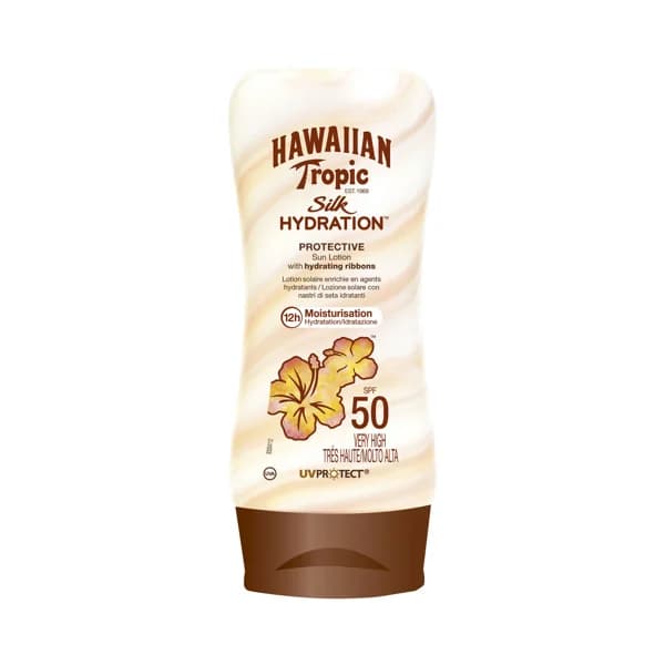 HAWAIIAN TROPIC Silk hydration Leche solar con acción protectora e hidratante y con FPS 50 (alta) 180 ml. - 0.18 l - Imagen del producto en Findit