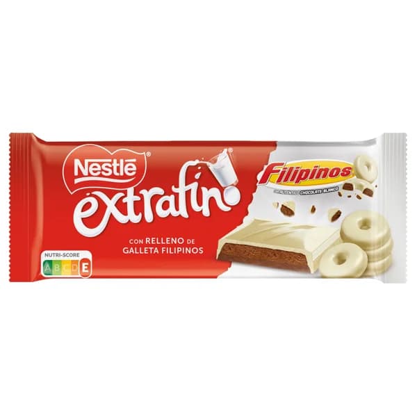 Chocolate con leche relleno de filipinos blanco 84 g. - 0.08 kg - Imagen del producto en Findit
