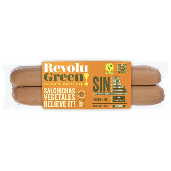 REVOLU GREEN! Salchichas vegetales a base de proteina vegetal REVOLU GREEN! 170 g. - 0.17 kg - Imagen del producto en Findit
