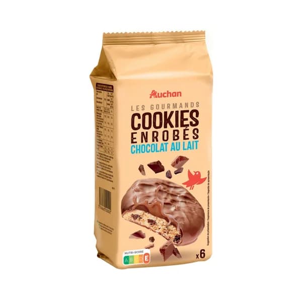 PRODUCTO ALCAMPO Les gourmands Galletas cookies recubiertas de chocolate con leche 180 g. - 0.18 kg - Imagen del producto en Findit