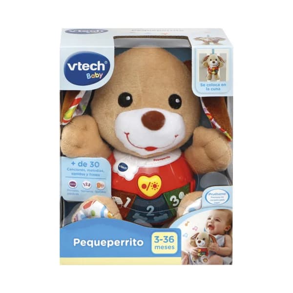 Pequeperrito. Peluche interactivo con canciones, voces y actividades que estimulan al bebé VTech Baby. Edad recomendada desde 3-36 meses - 1 ud - Imagen del producto en Findit