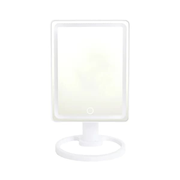 Espejo cuadrado inclinable con luz led, ideal para maquillarse . - 1 ud - Imagen del producto en Findit