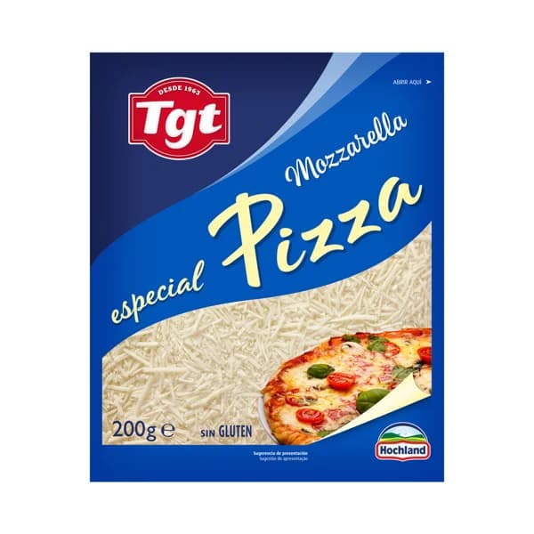 HOCHLANDTgt rallado mozzarella sin gluten 200 g. - 0.2 kg - Imagen del producto en Findit