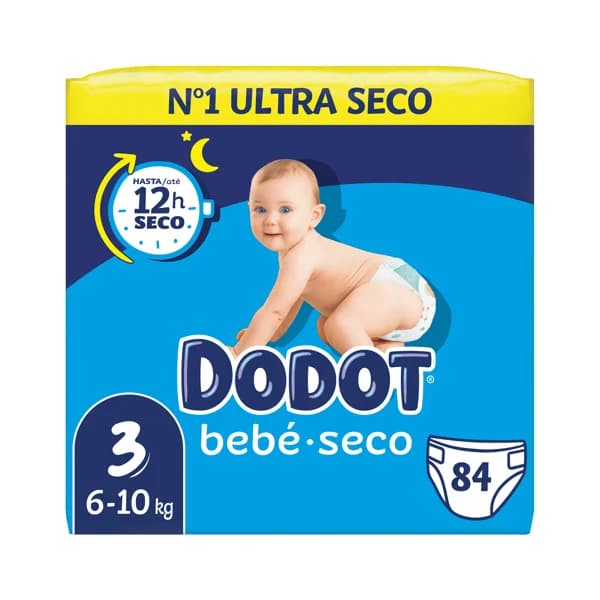DODOT Bebé-seco Pañales talla 3 (6 a 10 kg) 84 uds. - 1 ud - Imagen del producto en Findit