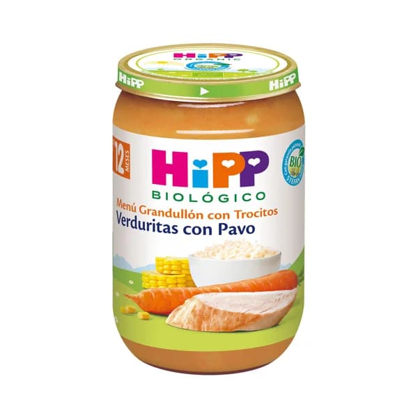 HIPP Biológico Tarrito (con trocitos) de verduritas ecológicas con pavo, a partir de 12 meses 220 g. - 0.22 kg - Imagen del producto en Findit
