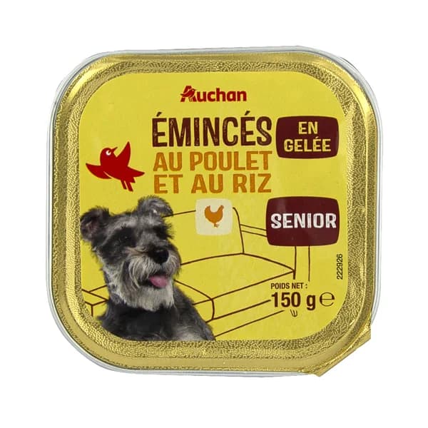PRODUCTO ALCAMPO Trocitos en gelatina para perros adultos, con pollo y arroz 150 g. - 0.15 kg - Imagen del producto en Findit