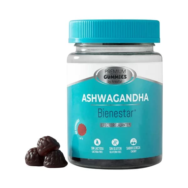 AREAFAR Bienestar Gominolas con Ashwagandha y efecto relajante, con sabor a cereza 60 uds. - 1 ud - Imagen del producto en Findit
