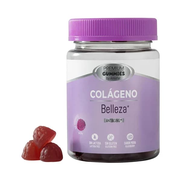 AREAFAR Belleza Gominolas con colágeno y efecto antiedad, con sabor a mora 60 uds. - 1 ud - Imagen del producto en Findit