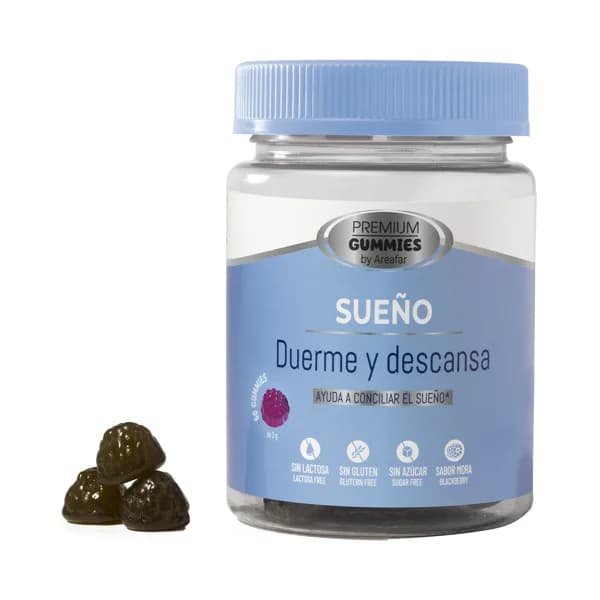 AREAFAR Sueño Gominolas que ayudan a conciliar el sueño, con sabor a mora 60 uds. - 1 ud - Imagen del producto en Findit