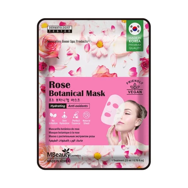 MBEAUTY Mascarilla facial botánica hidratante y anti-oxidante con rosa MBEAUTY. - 1 ud - Imagen del producto en Findit