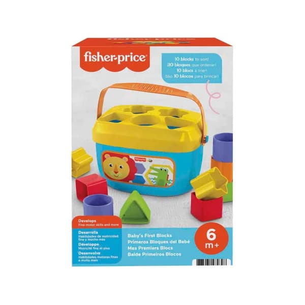 FISHER PRICE Bloques infantiles, juguete bloques construcción para bebé +6 meses (MATTEL FFC84) - 1 ud - Imagen del producto en Findit