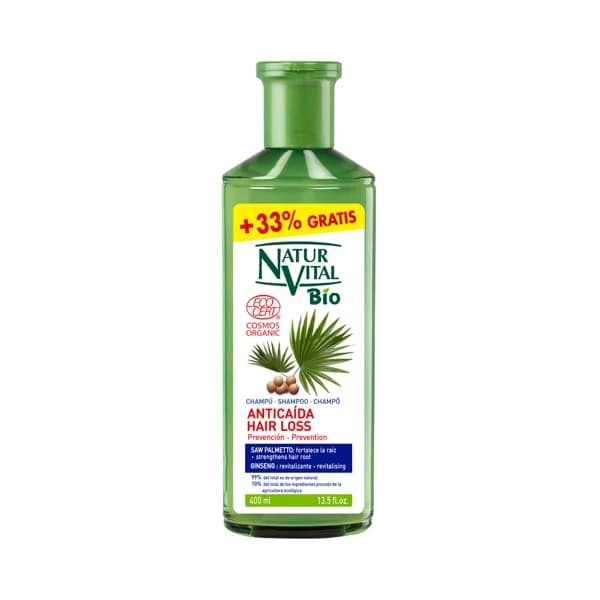 NATUR VITAL Champú anticaida con ginseng y saw palmento NATUR VITAL Bio 400 ml. - 0.3 l - Imagen del producto en Findit