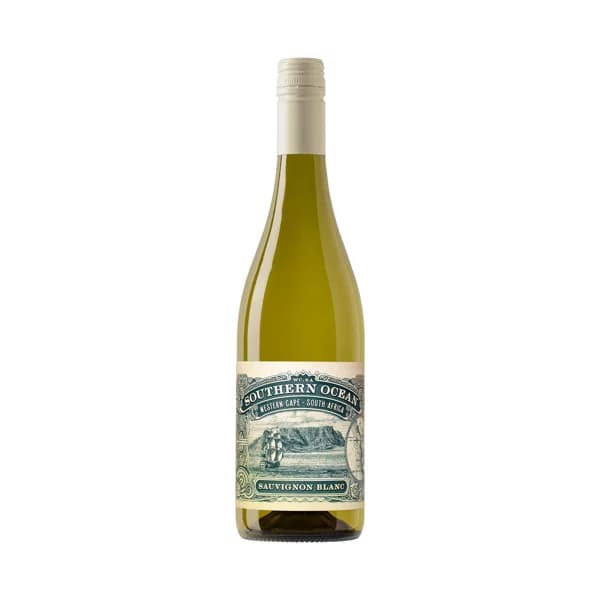 SOUTHERN OCEAN Vino blanco elaborado en Sudáfrica con uvas Sauvignon blanc botella 75 cl. - 1 ud - Imagen del producto en Findit