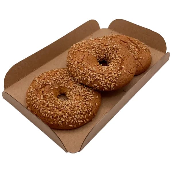 Roscos integrales sin azúcares añadidos con edulcorante y sésamo, 3 uds. 60 g. - 0.06 kg - Imagen del producto en Findit