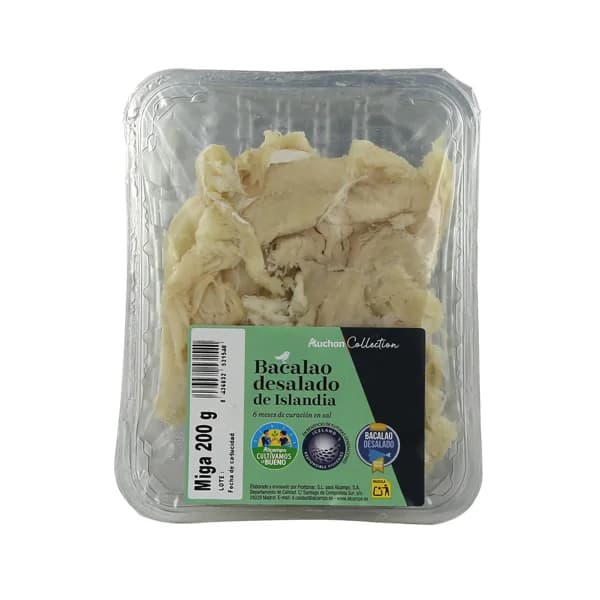 AUCHAN Collection Bacalao desalado Islandia migas 200 g. Producto Alcampo - 0.2 kg - Imagen del producto en Findit