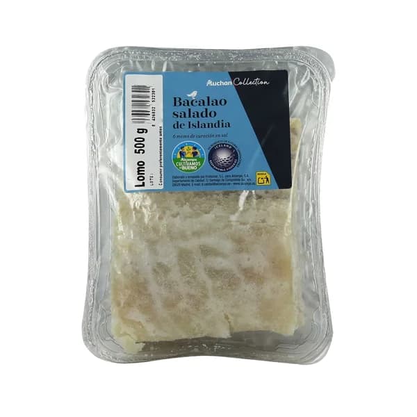 AUCHAN Collection Bacalao salado de Islandia lomo 500 g. Producto Alcampo - 0.5 kg - Imagen del producto en Findit
