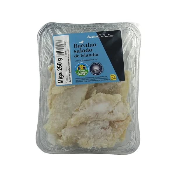 AUCHAN Collection Bacalao salado Islandia migas 250 g. Producto Alcampo - 0.25 kg - Imagen del producto en Findit
