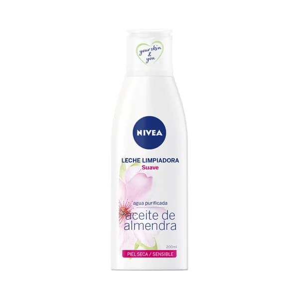 NIVEA Leche facial limpiadora con agua purificada y aceite de almendras, para pieles secas / sensibles NIVEA 200 ml. - 0.2 l - Imagen del producto en Findit