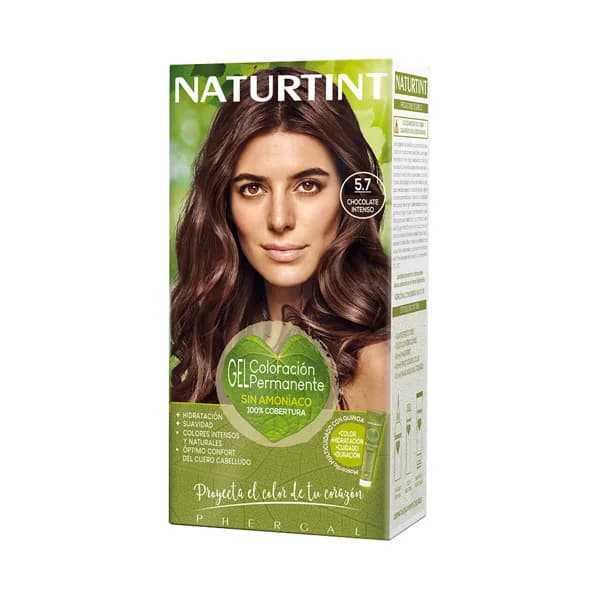 NATURTINT Coloración permanente en gel y sin amoníaco, tono 5.7 chocolate intenso NATURTIN. - 1 ud - Imagen del producto en Findit