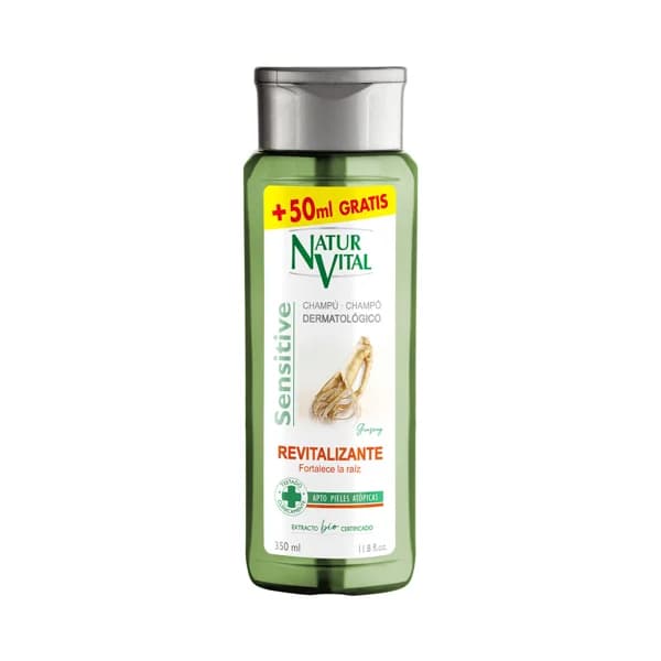 NATUR VITAL Champú revitalizante con extracto de ginseng NATUR VITAL Sensitive 350 ml. - 0.3 l - Imagen del producto en Findit
