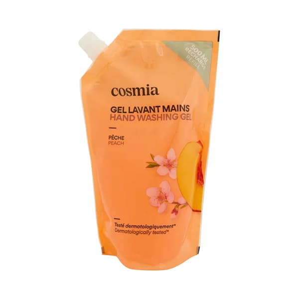 COSMIA Recambio de jabón (gel) de manos líquido, con aroma a melocotón 500 ml. - 0.5 l - Imagen del producto en Findit