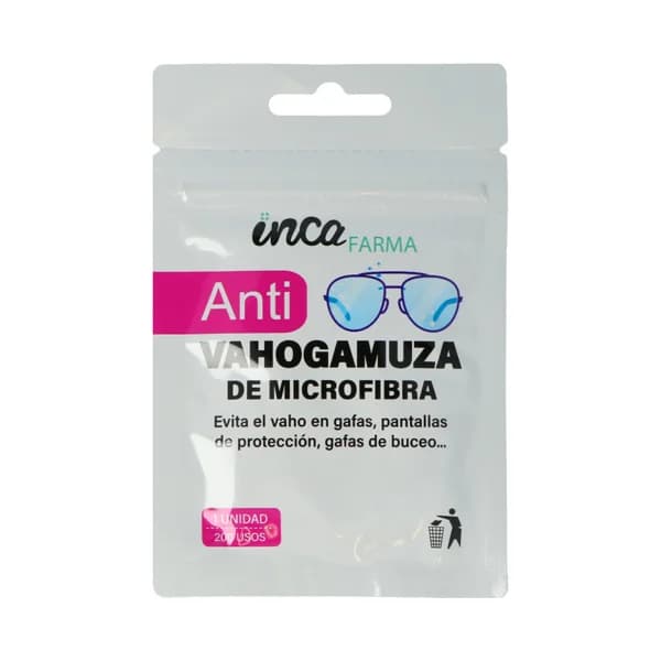 INCA FARMA Gamuza de microfibra que evita la formación de vaho en las gafas INCA FARMA. - 1 ud - Imagen del producto en Findit