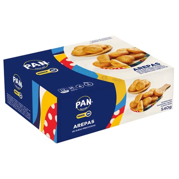 PAN Arepas con queso, precocinadas y congeladas Snack 540 g. - 0.54 kg - Imagen del producto en Findit