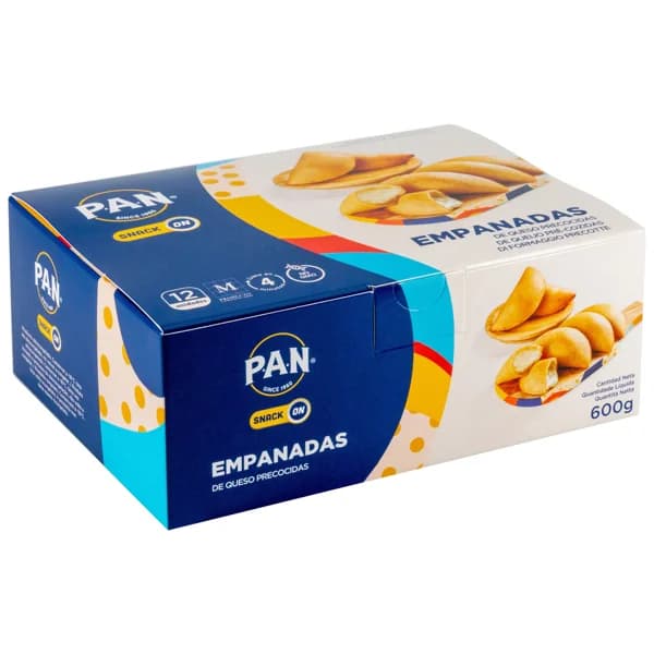 PAN Empanadas precocidas y congeladas rellenas de queso fresco Snack 600 g. - 0.6 kg - Imagen del producto en Findit