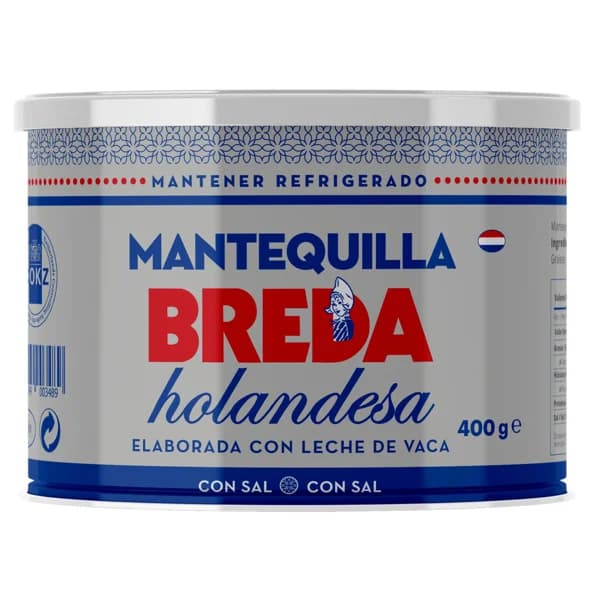 BREDA Lata de mantequilla holandesa con sal, elaborada con leche de vaca BREDA 400 g. - 0.4 kg - Imagen del producto en Findit